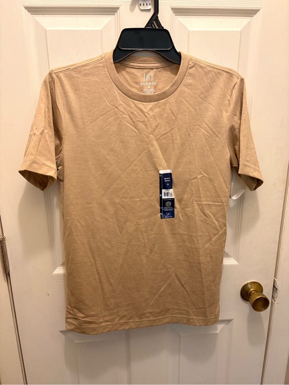 George Men's Short Sleeve Crew Neck T-Shirt in Tan